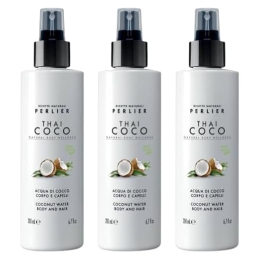 Perlier Thai Coco Parfümiertes Wasser für Körper und Haare – feuchtigkeitsspendendes Spray mit natürlichem Kokoswasser – erfrischend und super duftend – 200 ml Flasche (3)