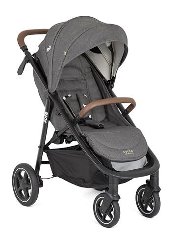 Joie Mytrax™ Pro Buggy, kompakt faltbar, vorwärtsgerichtet, Einhand-Liegeverstellung, kompatibel mit Reisesystemen – Geburt bis 4 Jahre (0–22 kg), Farbe Shell Gray