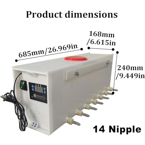 Mangiatoia automatica per suinetti, 8/10/14 capezzoli, temperatura costante con simulazione del suono, ideale per uso agricolo e ranch, 576 salviette in totale