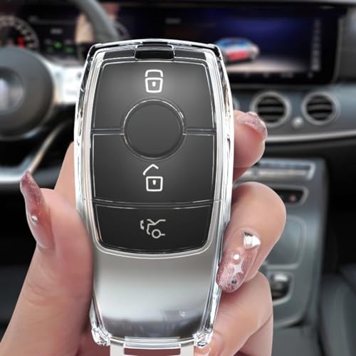 Funda de llave de carbono para Benz W204 E200 AMG carcasa protectora de alta resistencia 6