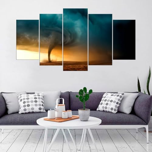 Tableaux decoratifs muraux salon design orage elegant toile tendue de qualite