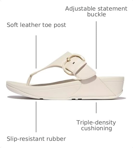 Image of FitFlop Women's, Lulu Resin Buckle Thong Sandal