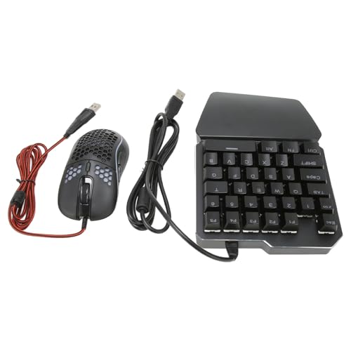 FAUOSWUK Pack combiné de Jeu Mobile 4 en 1, Convertisseur Clavier-Souris avec Souris de Jeu et Support de Téléphone Réglable, pour Jeux