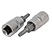 Aexit TX15 Torx Hand Operated Tools Head 1/4-inch Square Chrome Vanadium Steel Drive Socket Adapter 2pcs Model:45as649qo601