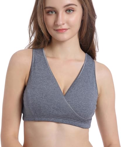 Image of CAKYE 3 Pack Maternity Nursing Sleep Bra Breastfeeding Cotton Bralette