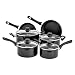 Amazon Basics - Set di pentole in ceramica antiaderente per induzione, 6 pezzi, con coperchi