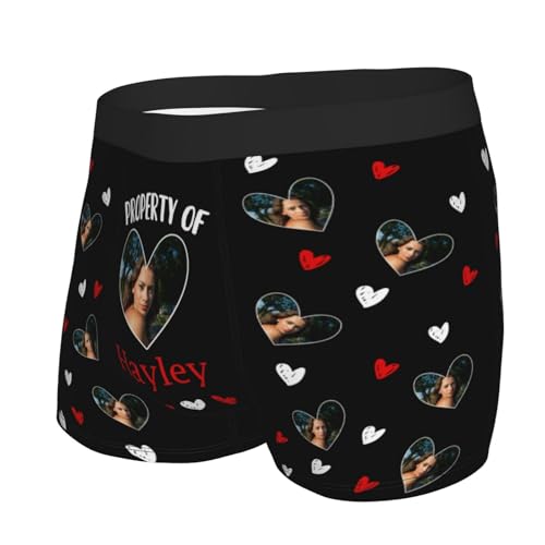 Naispanda Calzoncillos bóxer de Hombre Personalizados con Fotos y Caras Divertidas, Pantalones Cortos Personalizados para Hombre, perfectos para Regalo de Novio, Esposo, cumpleaños, día del Padre.