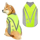 PUPTECK Safety Reflective Dog Vest - High Visibility Dog Hunting Vest, Keep Dogs Visible Outdoor Activity Day and Night Walking, Breathable Dog Jacket for Small Medium and Large Dogs