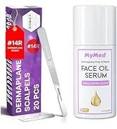 MyMed Dermaplaning Oil &amp; 14R Disposable Dermaplane Razor Scalpel Pack of 20 Bundle – Hydrating De...