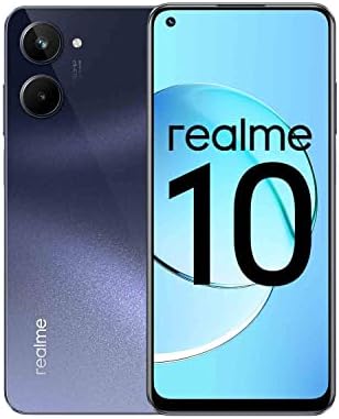 realme 10-8+128GB smartfon, wyświetlacz Super AMOLED 90 Hz z kolorowym aparatem AI 50MP, Procesor Helio G99, mocna bateria 500 mAh, ładowarka SuperVOOC 33 W, Rush Black