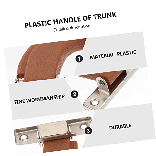 DOITOOL 8 Peças De De Armário De Plástico Marrom + Guarda-Roupa Simples Preto Para Puxador De Móveis