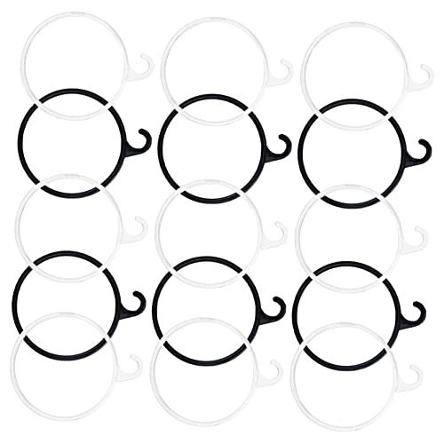 Garneck 40pcs Scarf Hanger Organizer Plastic Clothes Ring Tie Belt Shawl Scarf Rack Wardrobe Organizer