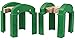 BRIO World - 33253 Stacking Track Supports | 2 Piece Toy Train Accessory for Kids Age 3 and Up , Green
