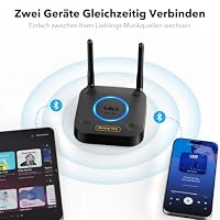 1Mii B06Pro Bluetooth 5.3 HiFi Empfänger, Kabelloser Audio Adapter mit Großer Reichweite, aptX Low Latency & 3D Surround, Optisch/Koaxial/3,5mm AUX für Stereoanlage & Lautsprecher – Ansicht 7