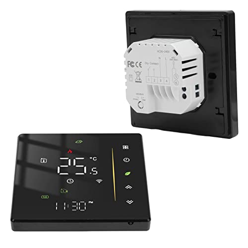 Marhynchus 95 To 240V Wifi Smart Thermostat, Programmable Temperature Controller For Boiler Heating Black #TOP1