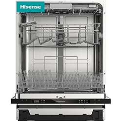 Hisense HV603D40 - Lavavajillas, Completamente integrado, 60 cm, 14 medidas para cubiertos, Protección completa contra desbordamiento