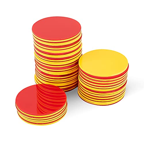 stochastic box Round Math Counters,Plastic Two Color Counter Yellow Red 200 PCS, Educational Toys to Help Kids Learn - Image 8