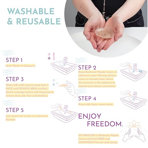 Image of Boob-eez Nipple Covers (6 cm) Sweat Proof 100% Silicone Adhesive Breast Pasties
