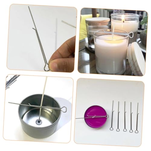 12 clips metálicos para centrar mechas en velas miniatura 3