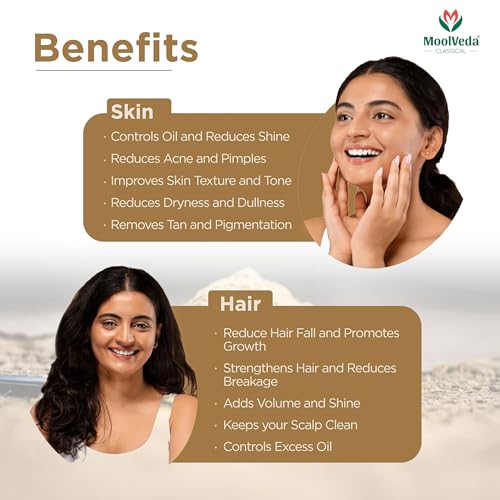 Image of Pure & Natural Herbal Multani Mitti for Face, Skin Whitening, Face mask and Facial, Skin Care, and Glowing Dry Skin, 100gm