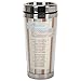Retirement Blessings Brown Stripes 16 ounce Stainless Steel Insulated Travel Mug with Lid