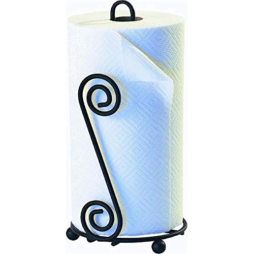 Spectrum Diversified Scroll Paper Towel Holder, Black #TOP4