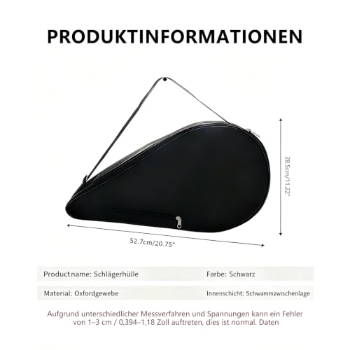 SSZYace Padel Schlägertasche für Männer und Frauen Pickleball-Rucksack Padel-Schläger-Aufbewahrungstasche PVC Oxford Padel Hülle Pickleball-Taschen wasserdichte Padel-Schlägerhülle Gepolsterte