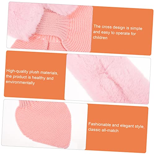 Cartoon Pattern Boys and Girls Scarf Plush Fur Neck Warmer Winter Boy Girl's Headwear4