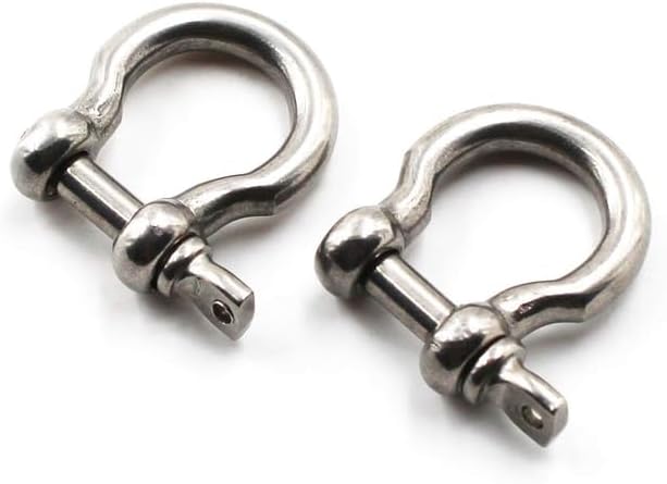 YAMASO 2 Pcs 1/2 Inch Screw Pin Anchor Shackle, for Traction Steel Wire, 12 mm — 사진 1