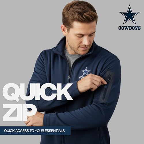 Image of Dunbrooke Men's NFL Freestyle Coated Tech Fleece Full-Zip Jacket