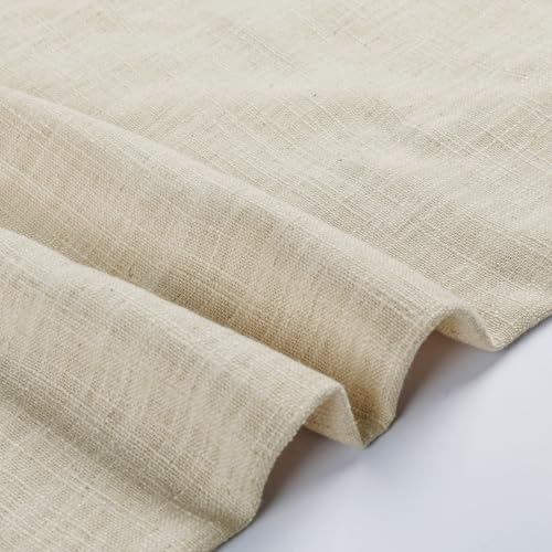 Image of TWOPAGES 42 inch inch W x 45 inch inch L Linen Blend Cafe Curtains for Kitchen Window, Light Filtering Pinch Pleated Tier Curtains, Modern Farmhouse Half Window Curtains for Bathroom, Sand Beige, 2 Panels