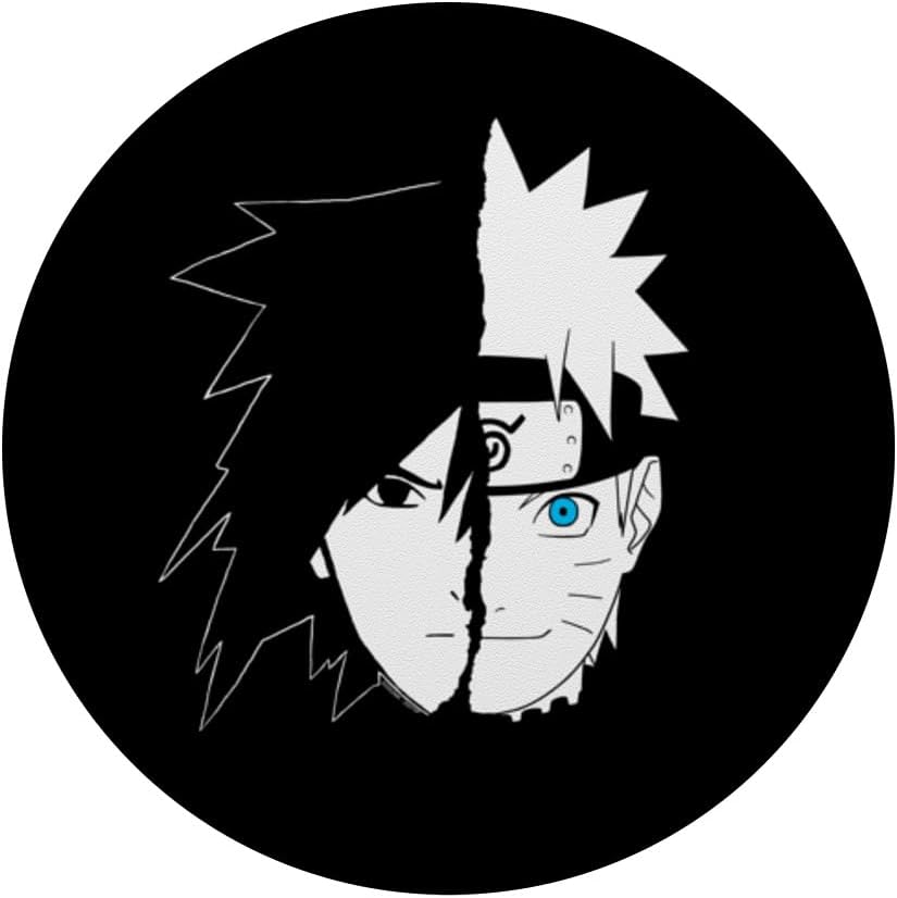 Naruto Sasuke Split Face Anime PopSockets Adhesive PopGrip - Image 3
