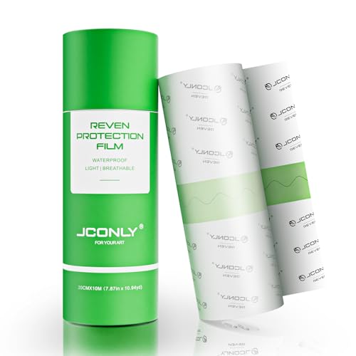 Jconly Tattoo Aftercare Bandage Roll - 8 in x 11 yd Second Skin Tattoo Cover Up Patch 0.02MM Waterproof Breathable Healing Reduces Scabbing, Not falling Not Allergic Essential for Tattoo Enthusiasts