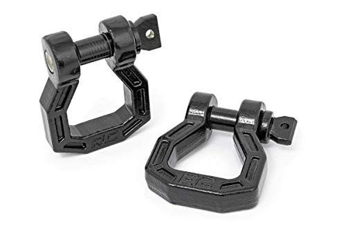 Rough Country Black Forged Steel D-Ring Shackle Set | Pair - RS118 by Rough Country - Used condition - US$30.54