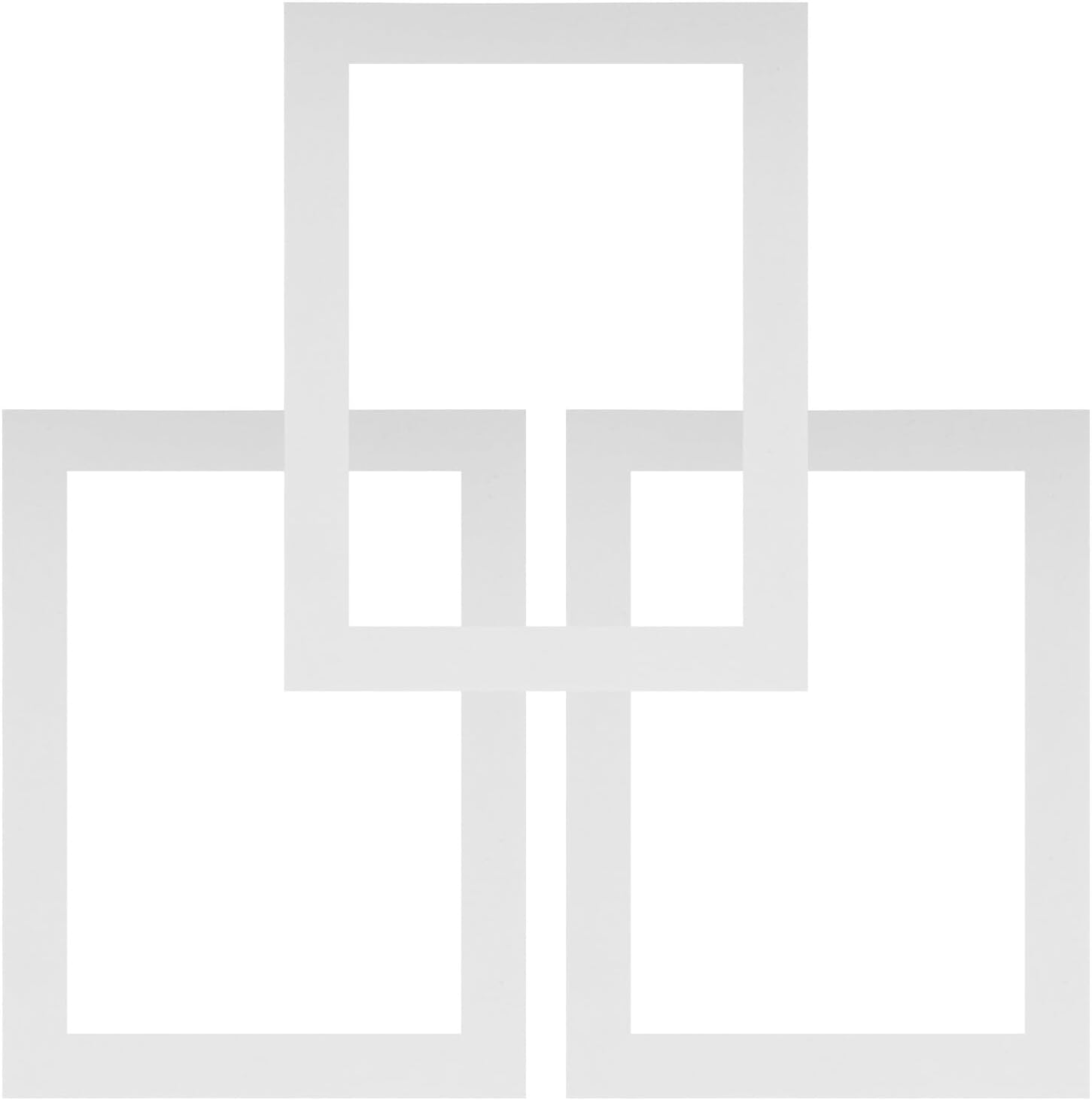 MAGICLULU Cardboard Picture Frames Set of 3 A4 Size White Textured Paper Photo Frames for Displaying Drawings Artwork in Home Or Classroom