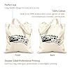 AILOONG Cotton Canvas Shopping Bag Audio cassette Musical Quote Music Notes 12 oz thick fabric Uses as a gift bag 35x40cm Large #4
