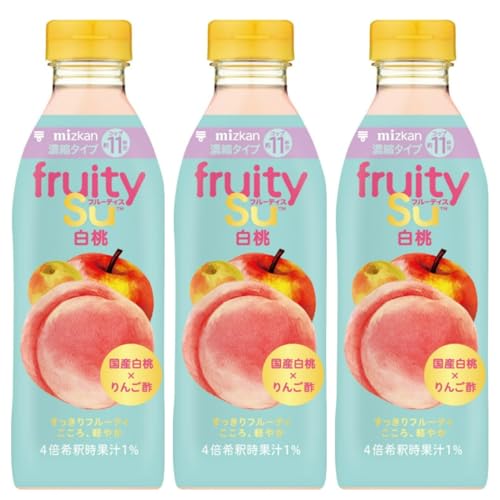 ミツカン フルーティス 白桃 (りんご酢 飲むお酢) 500ml×3本