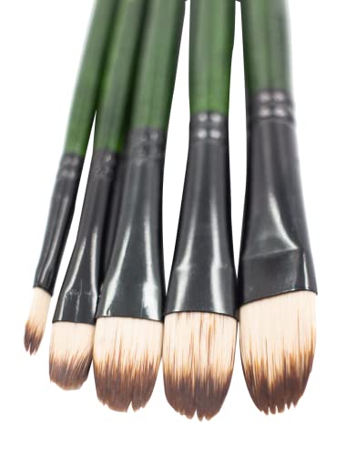 Kit de 5 Pincéis Lavados Ovalados - Red Collection