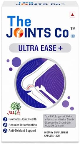 The Joints Co Ultra Ease Plus Joint Support Tablets | Type II Collagen, 2500 mg Glucosamine Chondroitin MSM & HA Complex for Joint, Cartilage & Bone Health - 120 Tablets