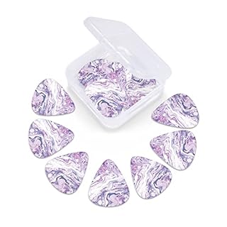 Ensemble de 12 médiators de guitare en marbre à texture violet foncé pour guitare acoustique, guitare électrique… - Les Beatles, Paul McCartney, John Lennon, RIngo Starr, George Harrison Ensemble de 12 médiators de guitare en marbre à texture violet foncé pour guitare acoustique, guitare électrique… – Image 6