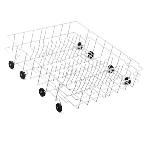 Upgraded 808602302 Dishwasher Lower Rack Replacement for Frigidaire Kenmore Dishwasher Rack LFBD2409LF3C FDB1050REC4 Bottom Rack Frigidaire Gallery Dish Washer Parts Lower Dishrack 154174501 Wheel