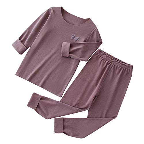 Soft Cotton 𝐏a𝐣amas for Toddler Boys Girls Kids Long Sleeve 𝐒lee𝐩wear with Leggings Long Johns Thermal Underwear Set