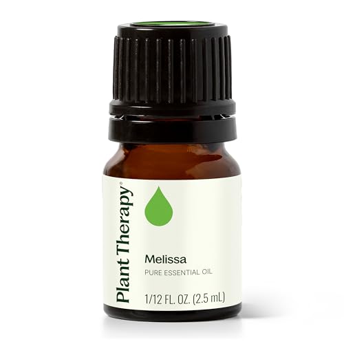 Plant Therapy Melissa Essential Oil 2.5 mL (1/12 oz) 100% Pure Undiluted Essential Oil Encourages Healthy Radiant-Looking Skin