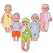 Set of 5 Baby Doll Clothes Accessories (NO Doll) with Feeding Bottle,for 12-13-14 Inch Newborn Reborn Alive Baby Dolls, Dress Clothing Outfits, Toy for Kids Children Toddler Birthday Xmas Present