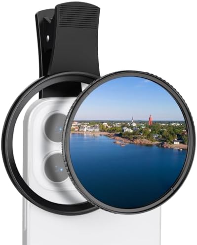 Filtre Polarisant CPL K&F Concept 52mm Clip Amovible Pour IPhone T - Noir