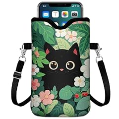 Black Cat Floral-Phone Sleeve
