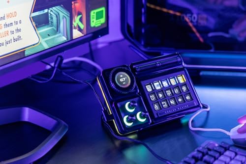 Cooler Master Masterhub Mhsk13aa00 Contrôleur de streaming modulaire avec audio, clavier et modules de navigation, noir