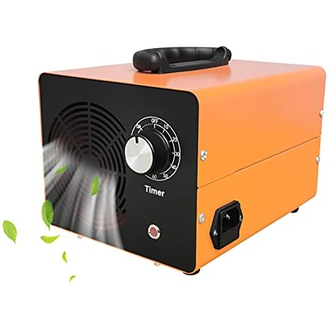 RDJSHOP Commercial Ozone Generator, Portable Home Deodorizer Sterilizer for Bathroom, Bedroom, Office, Hotel, Professional O3 Air Purifier with Timer, Plug in UK,Orange-20000mg/h Cover