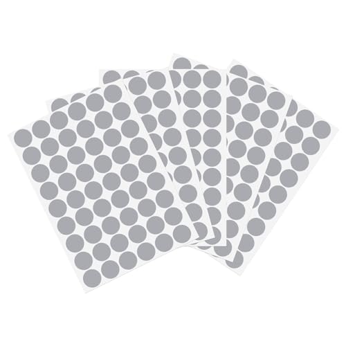 uxcell 10 Sheet/540Pcs Screw Hole Cover Stickers, 21mm Dia PVC Self Adhesive Covers Caps Dustproof for Wood Furniture Cabinet Shelf Wardrobe, Gray