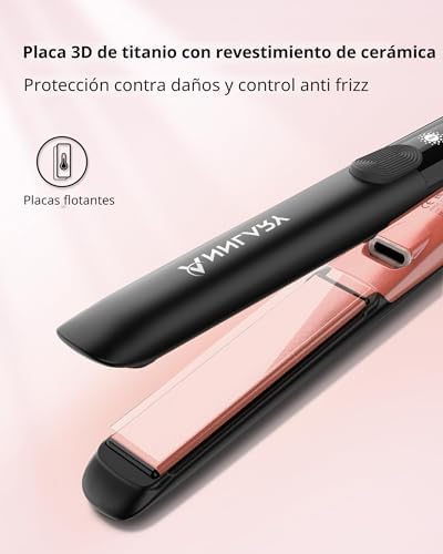 Hair Straightener 1 Inch Flat Iron and Curler 2 in 1 — alternate angle